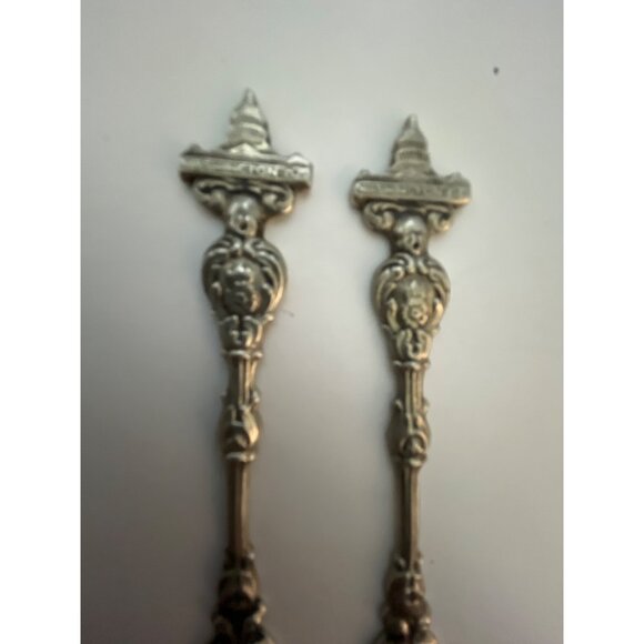 Antique Woodward &Lothrop Cocktail Pickle Forks Souvenir Washington DC Capital - Picture 2 of 6